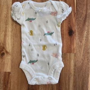 Preemie carter's onesie jungle animals